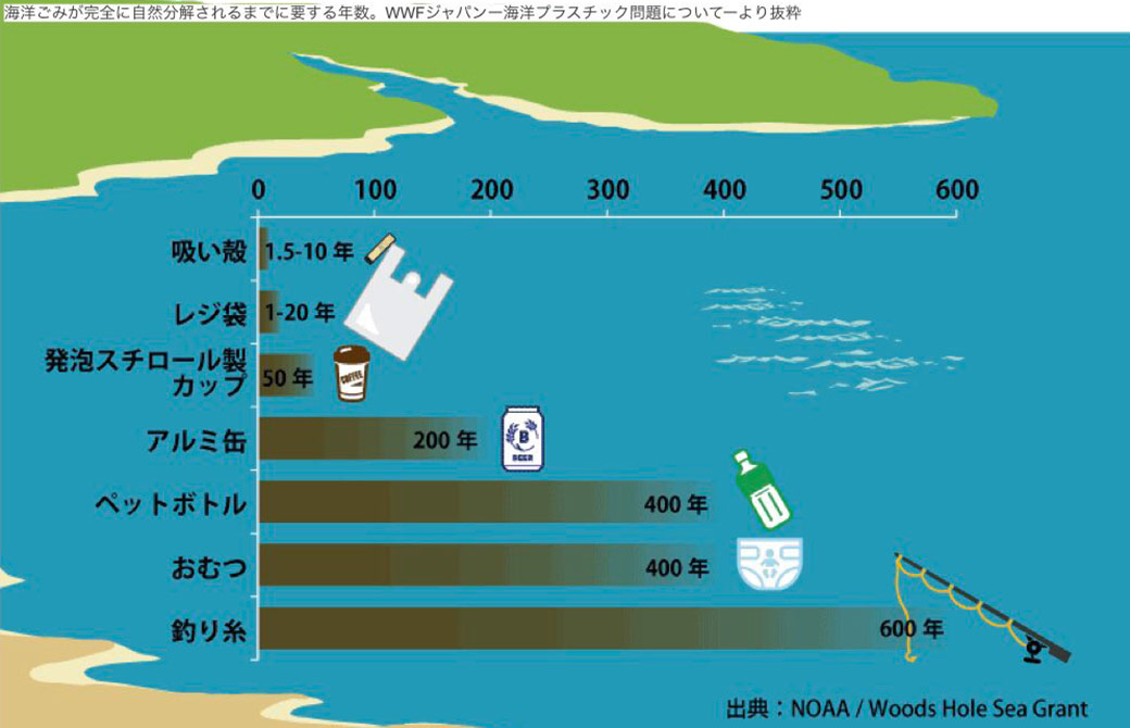 プラスチックが自然に帰るまで