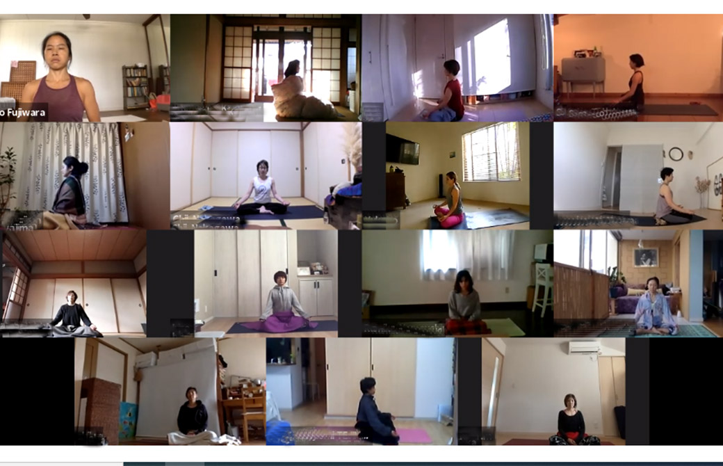 ヨーコ・フジワラの瞑想のシーン