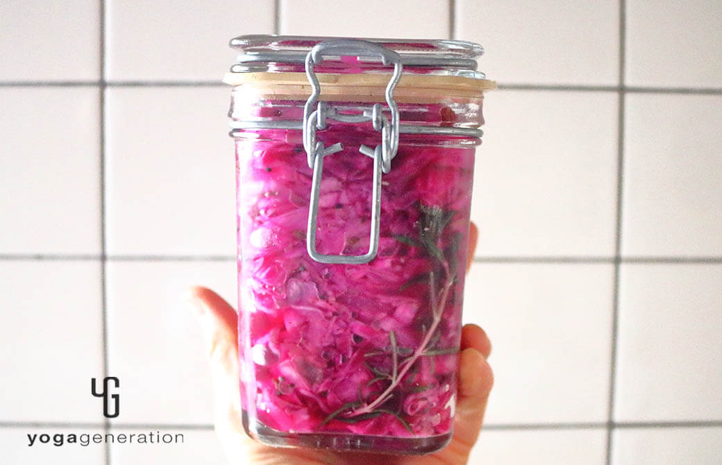 大根と紫キャベツのピクルスの漬け込み完了♪