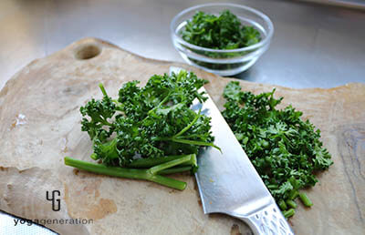 パセリ下ごしらえ