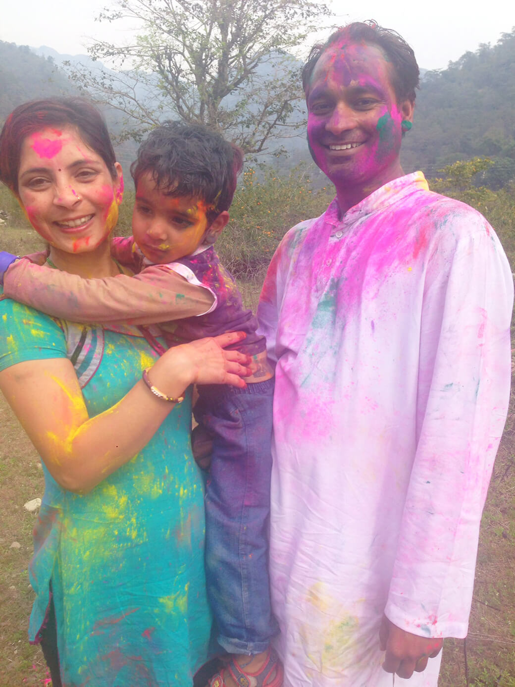 ヨガ哲学の師でもあるスニール先生のご家族