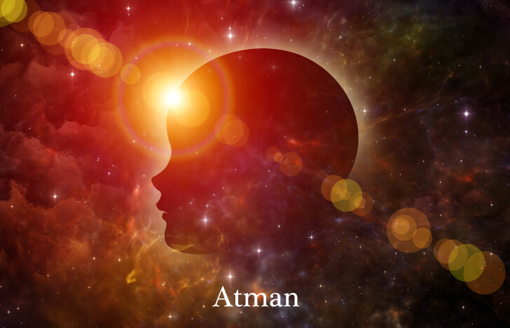 人の頭のシルエットと宇宙のダブルイメージ