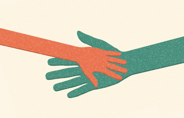 大人の手と子供の手