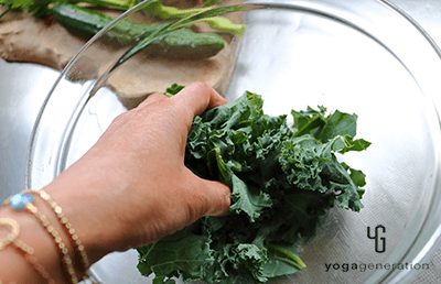 ケール下ごしらえ