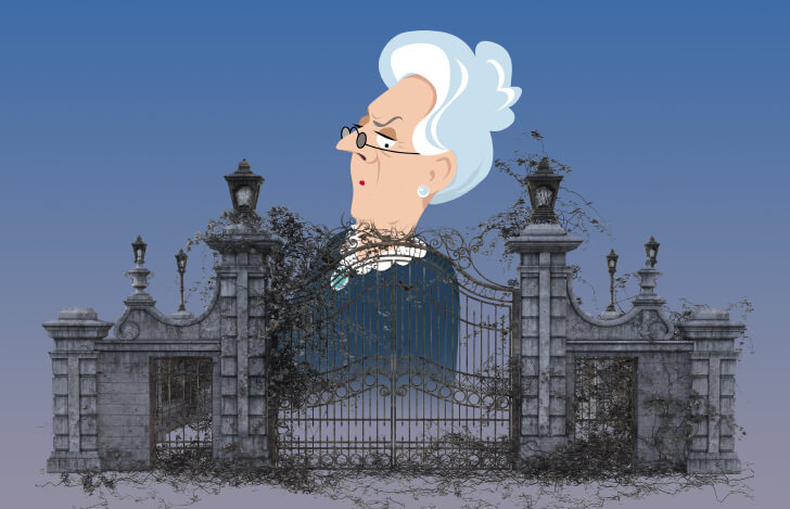 鉄の門と祖母のイメージ