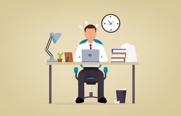 サービス残業で時間を奪われるサラリーマン