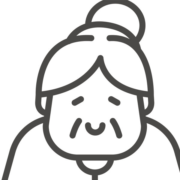 老人女性のアイコン
