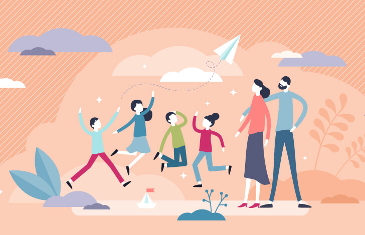 楽しむこどもたちと大人