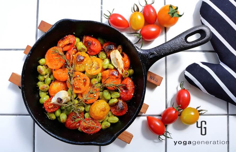 枝豆とトマトのローズマリーグリル