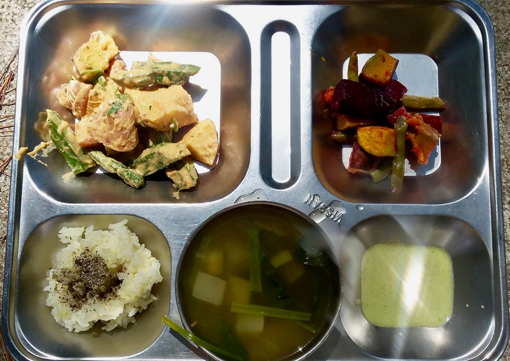 アシュラムのベジタリアン食