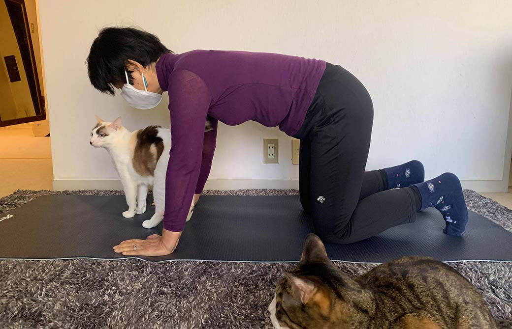 トレーニングをされている本橋先生のお母さま