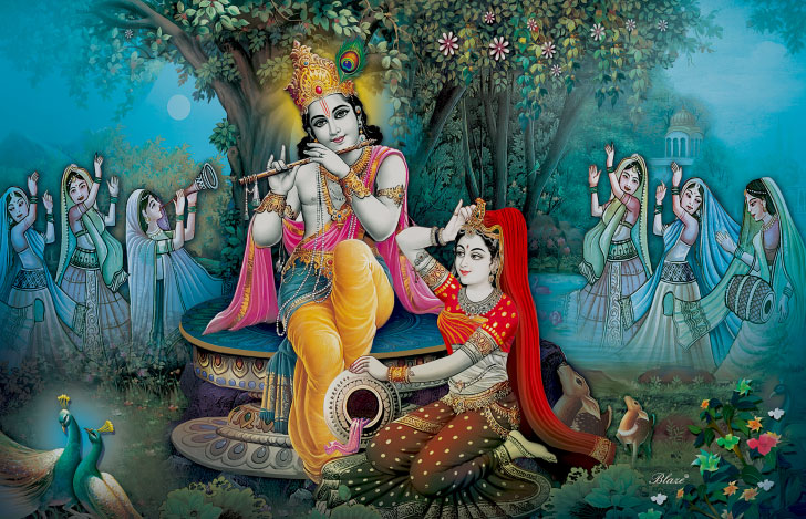 クリシュナ神のイメージイラスト