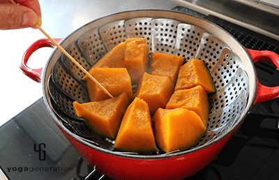 カボチャ蒸し