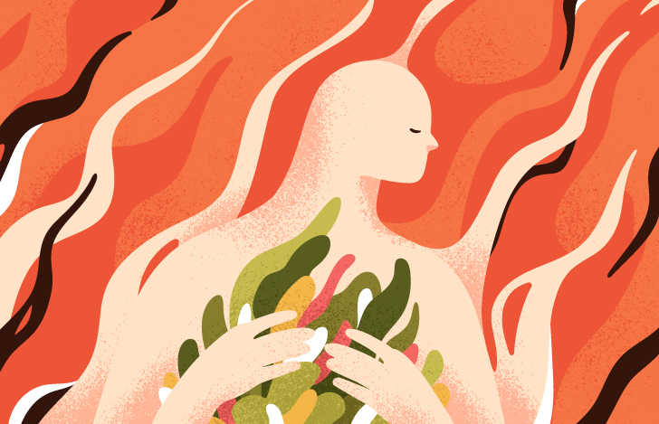 様々なの感情を抱える人のイラスト