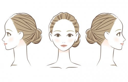 正面と横顔イラスト