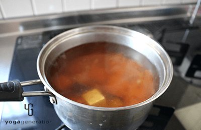 出汁落ち着かせ