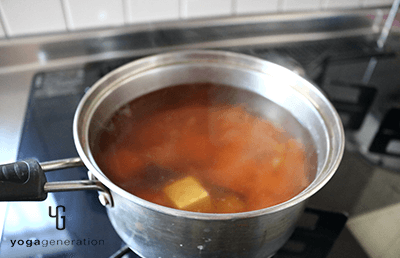 出汁落ち着かせ