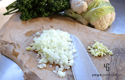 ニンニクと玉ねぎカット