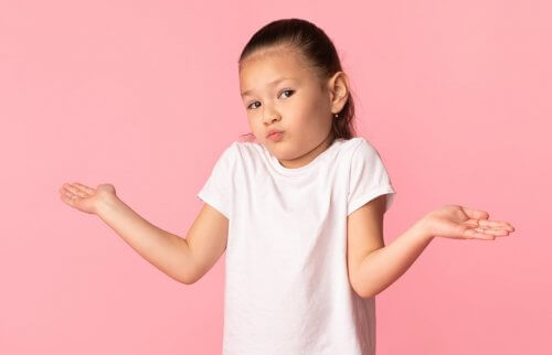 子どもわからないポーズ