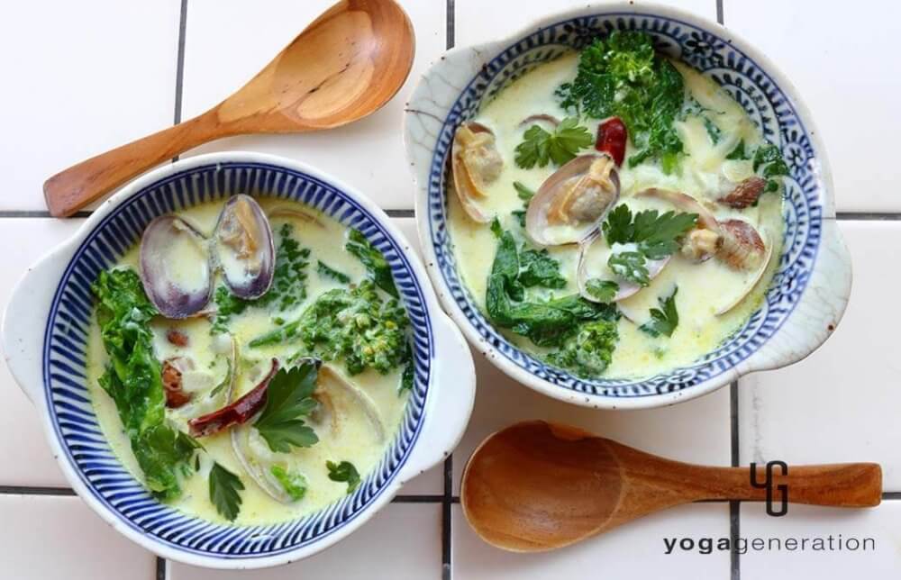 ココロとカラダに栄養を！菜の花とアサリのスパイシーなミルクスープ