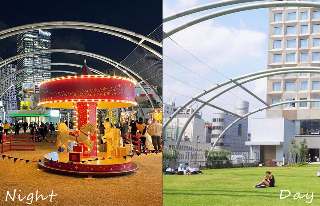 ここは都会のど真ん中！宮下公園！