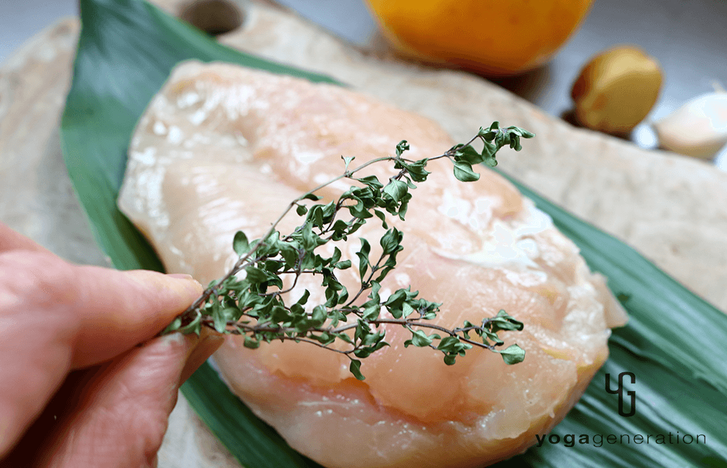 鶏胸肉とタイムというハーブ