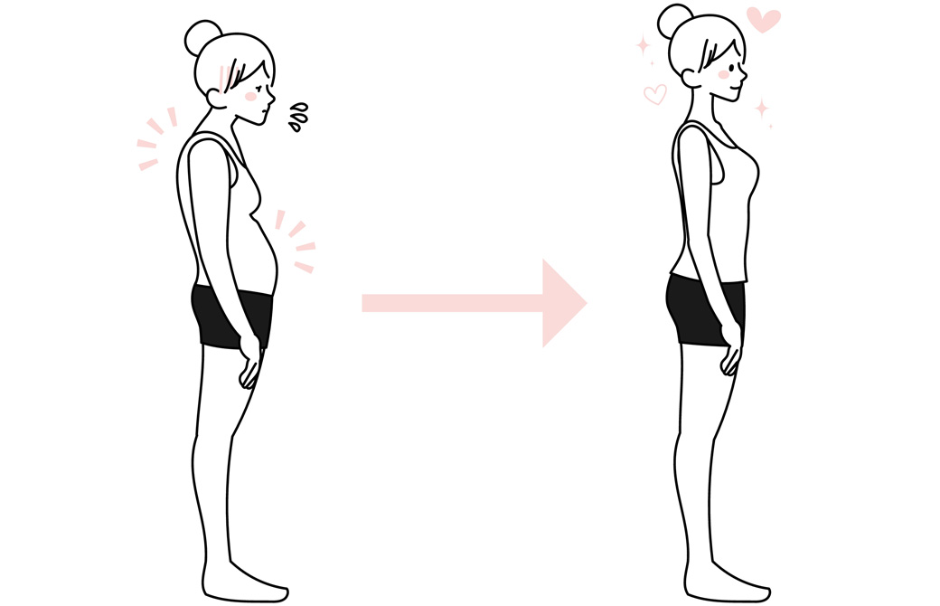 骨盤後傾イラスト