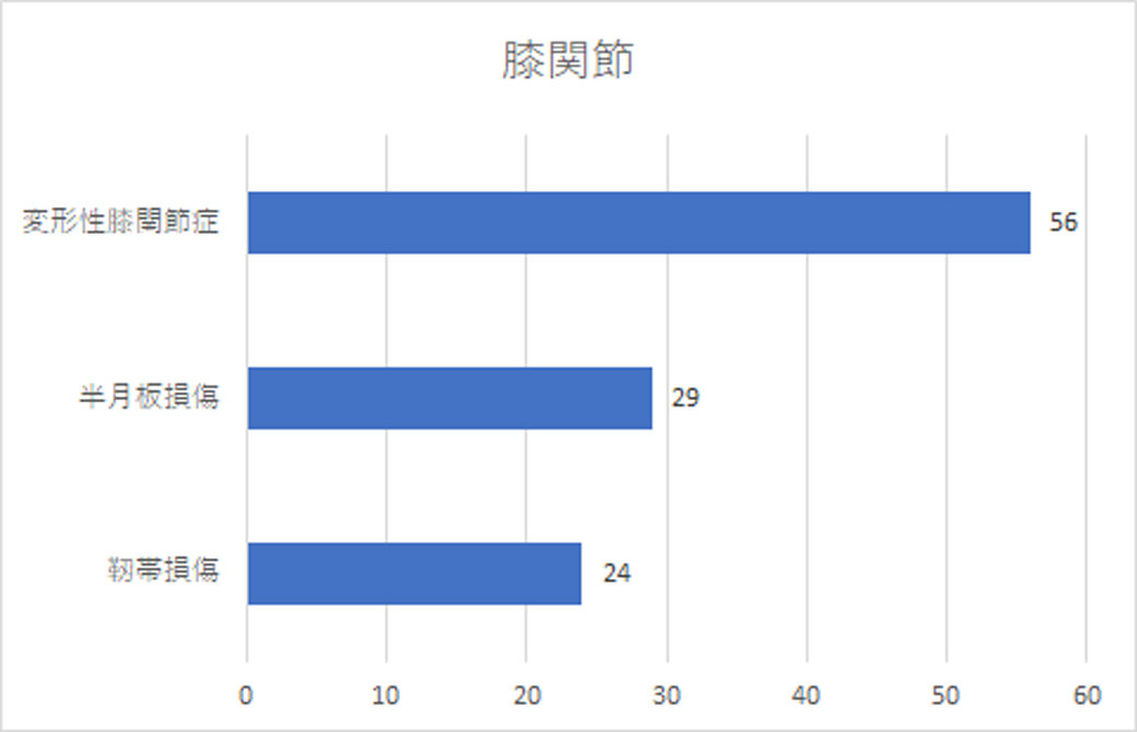 膝関節のアンケート結果
