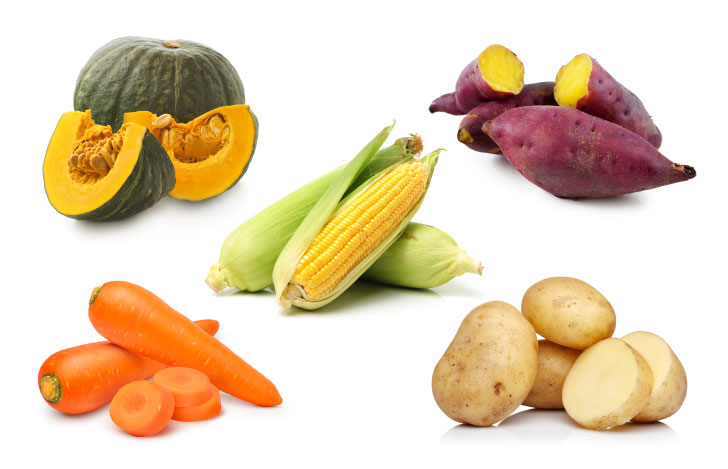 かぼちゃ・さつまいも・とうもろこし・にんじん・じゃがいも