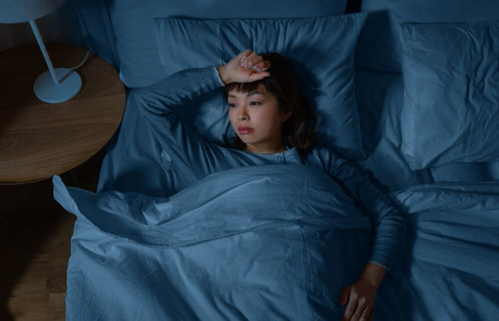眠れない女性