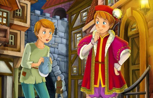 王子と乞食のイラスト