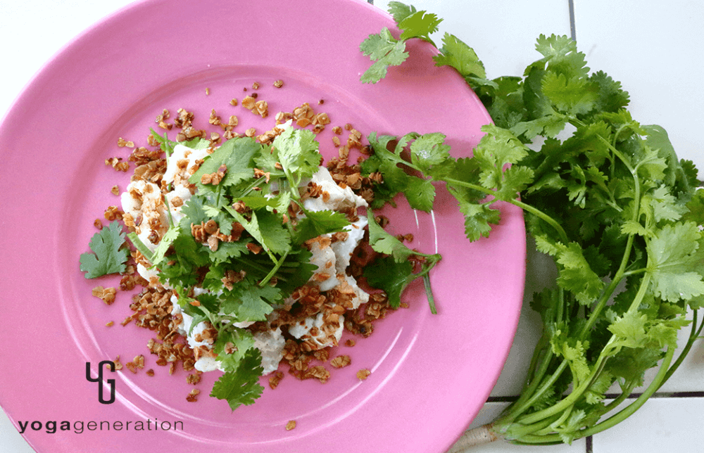 サトイモとクリームチーズのホットサラダ