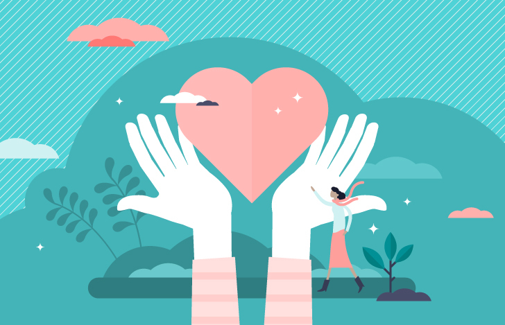 ハートを包み込む