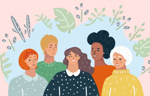 笑顔の人々のイラスト