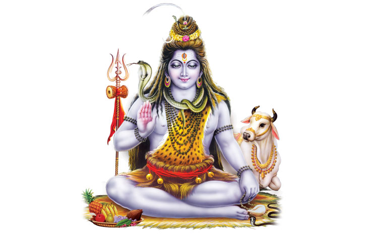 大地に座るシヴァ神