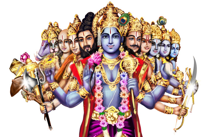 ヴィシュヌ神と10のアバター
