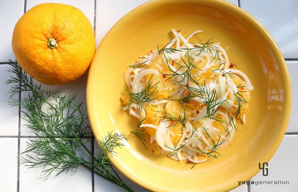 ディル香る新タマネギと夏ミカンのマリネサラダ