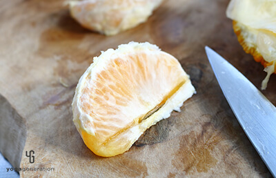 夏ミカン皮むき1