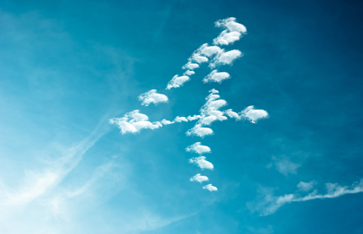 空に4が書いてある