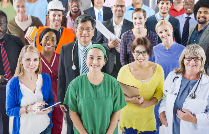 様々な職業の老若男女