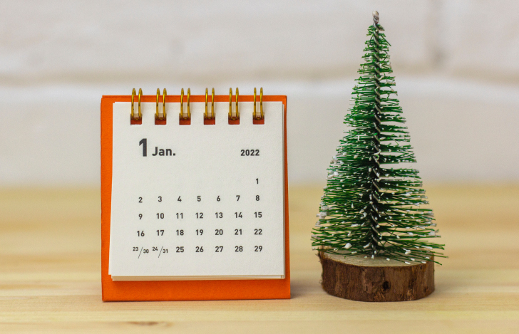 1月のカレンダー