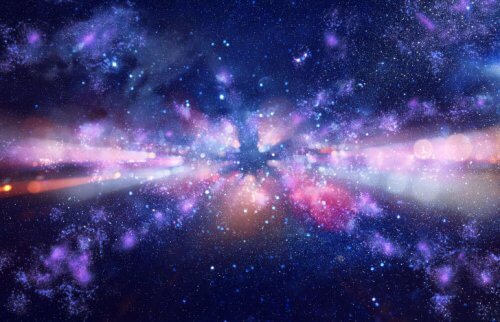 広がる宇宙のような空間