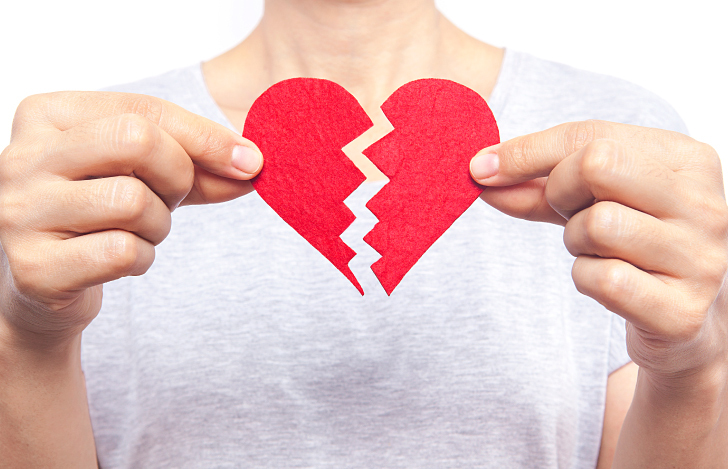 ハートが割れる