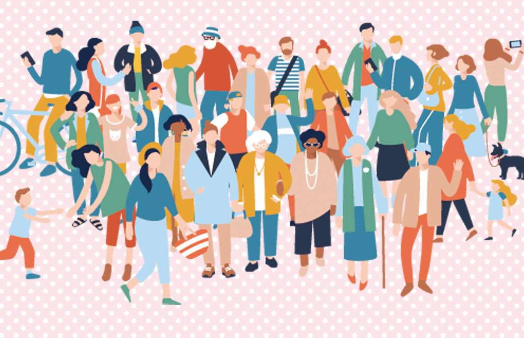 多様化する社会を現したイラスト