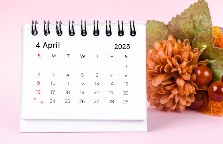 4月のカレンダー