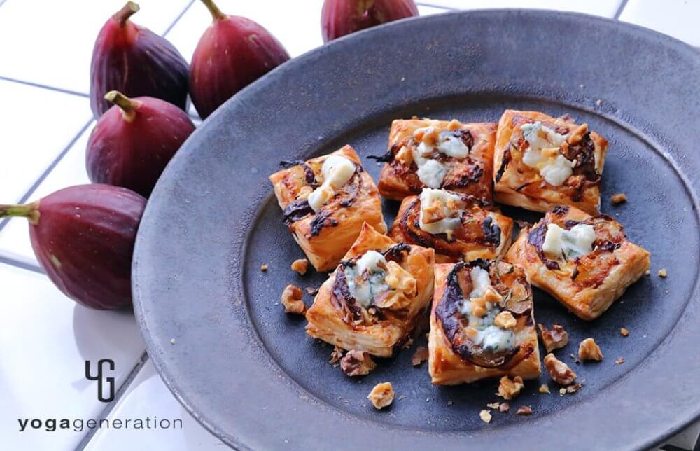 タイム香るイチジクとゴルゴンゾーラのひとくちパイ