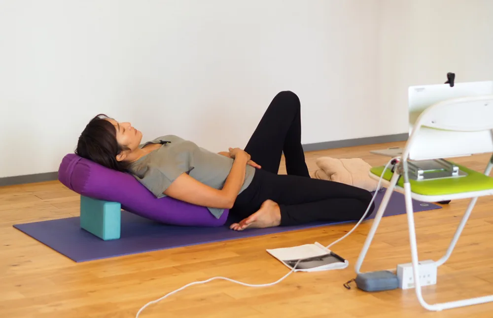 前回のムーンサイクルヨガ指導者養成講座の様子