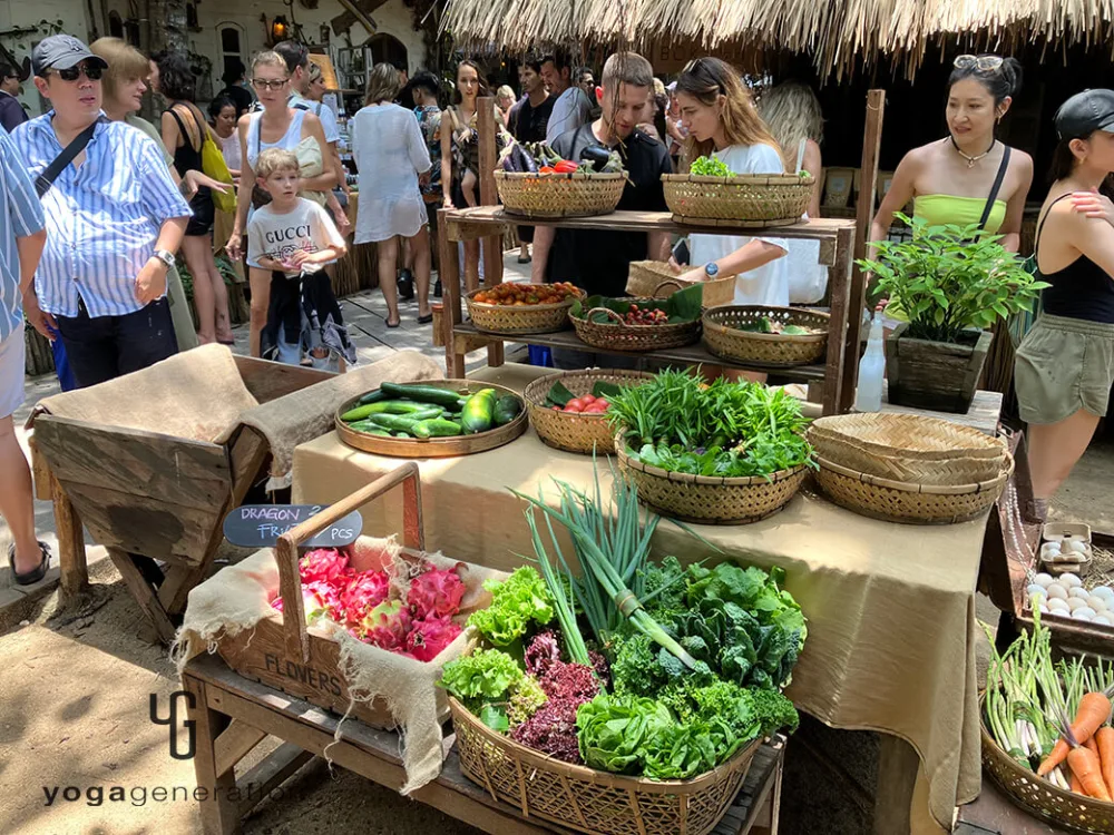 マーケットの地元野菜