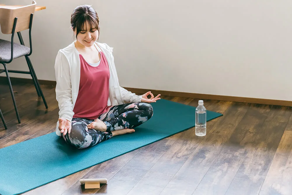 瞑想アプリによるストレス対策を実施