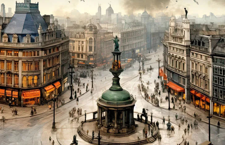 1900年代のロンドンの街並み